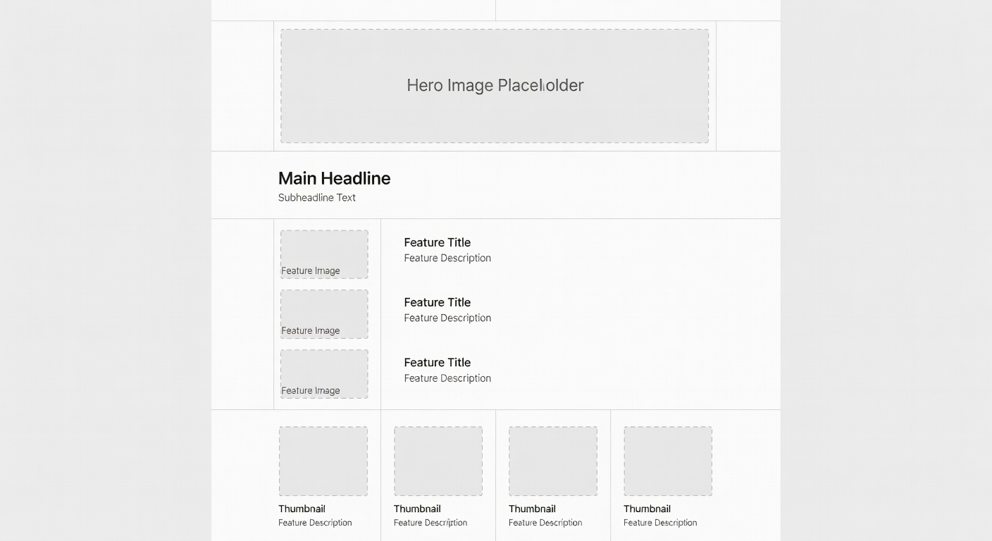 Grid layout website design
