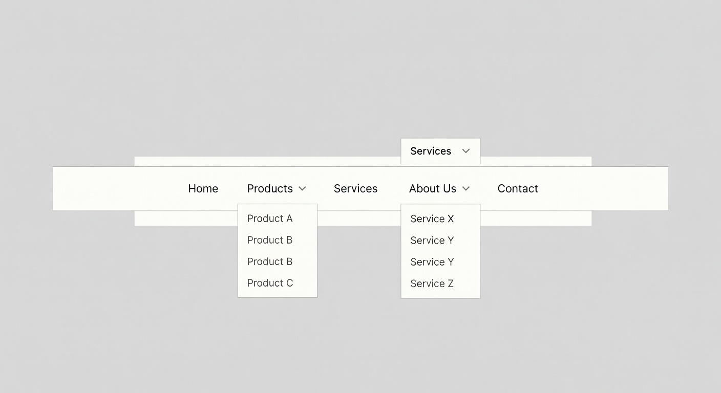 Navigation menu design